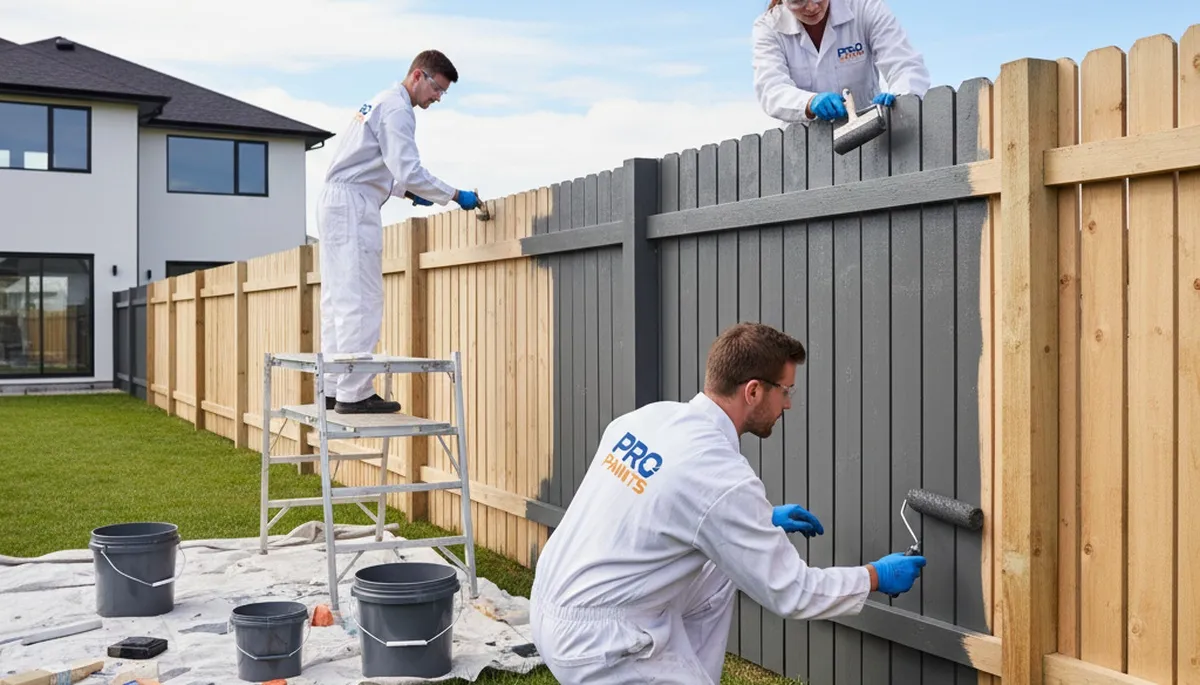 Professional fence painting by expert house painters in Lexington, MA for durable, weatherproof finish